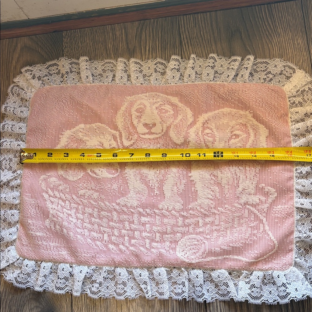 Vintage Pink Lace Dog Pillow - Picture 3 of 4